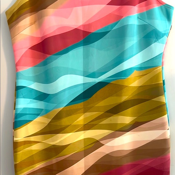 VENUS  Chic Multicolor Abstract Mini Dress Size XL - Picture 3 of 8